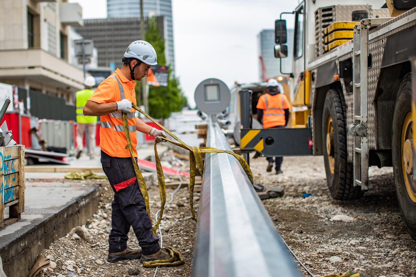 Chantier éclairage public ADG Energy